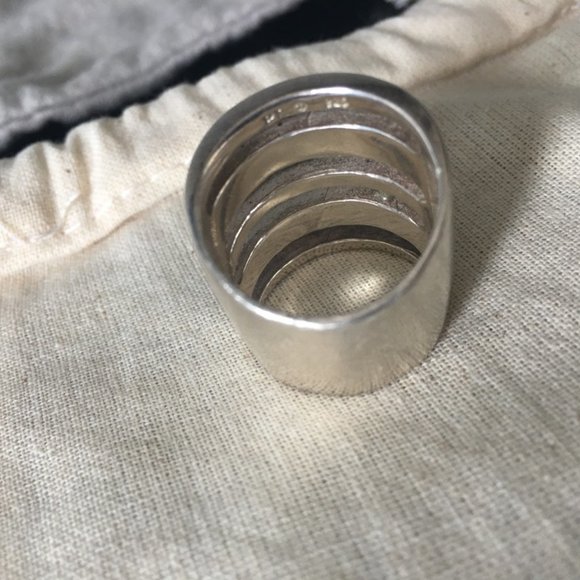 Pamela Love cage ring sterling silver with saphire and lapis inlay - Picture 6 of 6